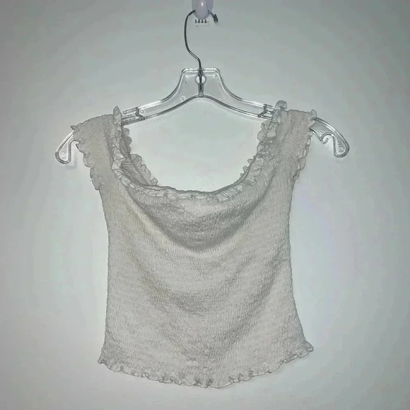 Mind Code Off The Shoulder Crop Top​​ - Picture 1 of 3